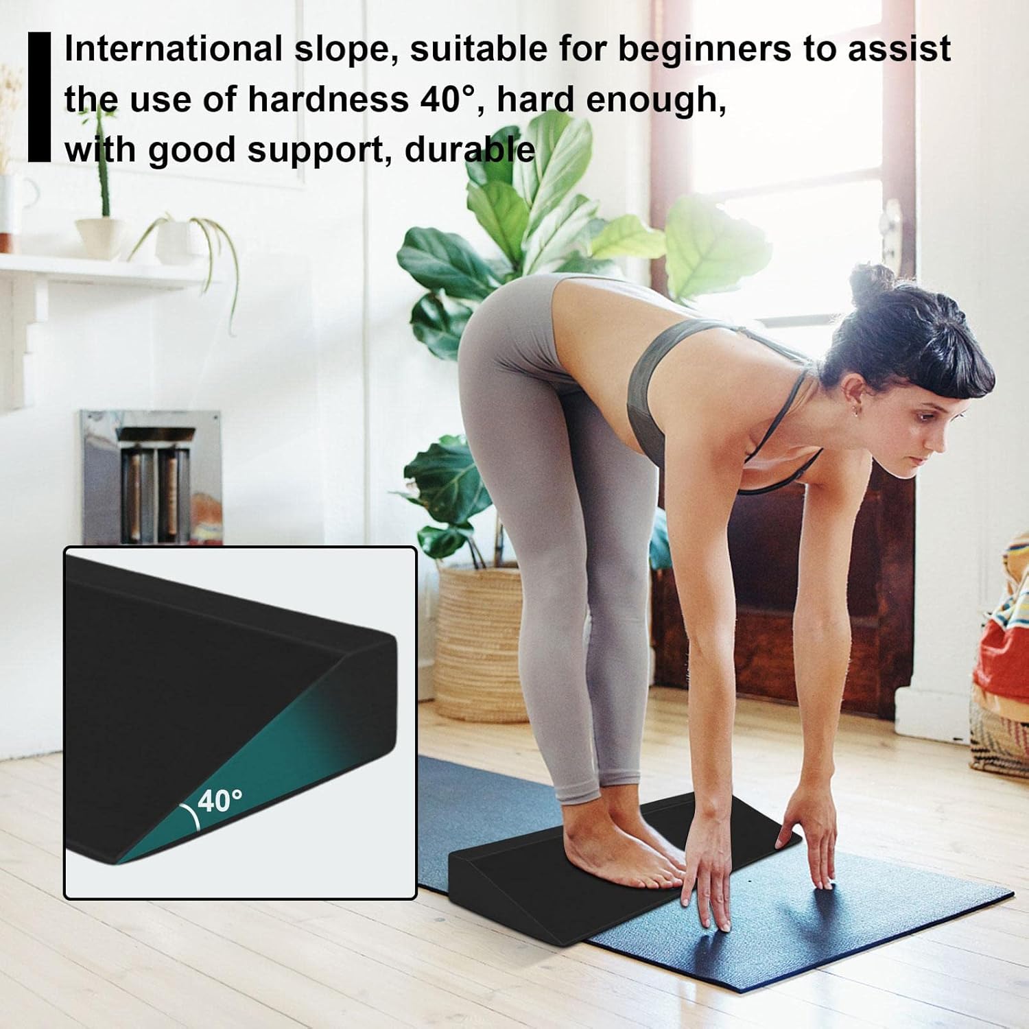 Yoga Foam Wedge Blocks, 19.7 Inch EVA Incline Stretch Wedge, Yoga Wedge for Wrist and Lower Back Support, Balance, Squat Block, Wrist Support, Pilates - Image 6