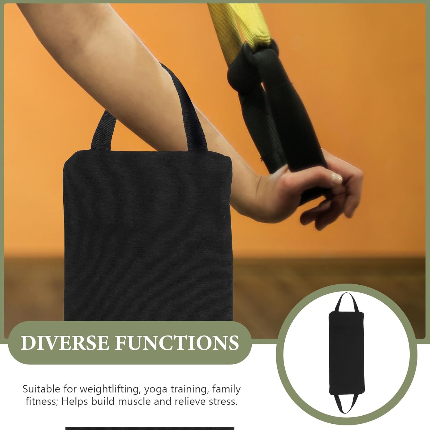 LEUNG Yoga Sand Bag, Portable Unfilled Two Handle Design Sandbags for Yoga Weights and Training - Image 8