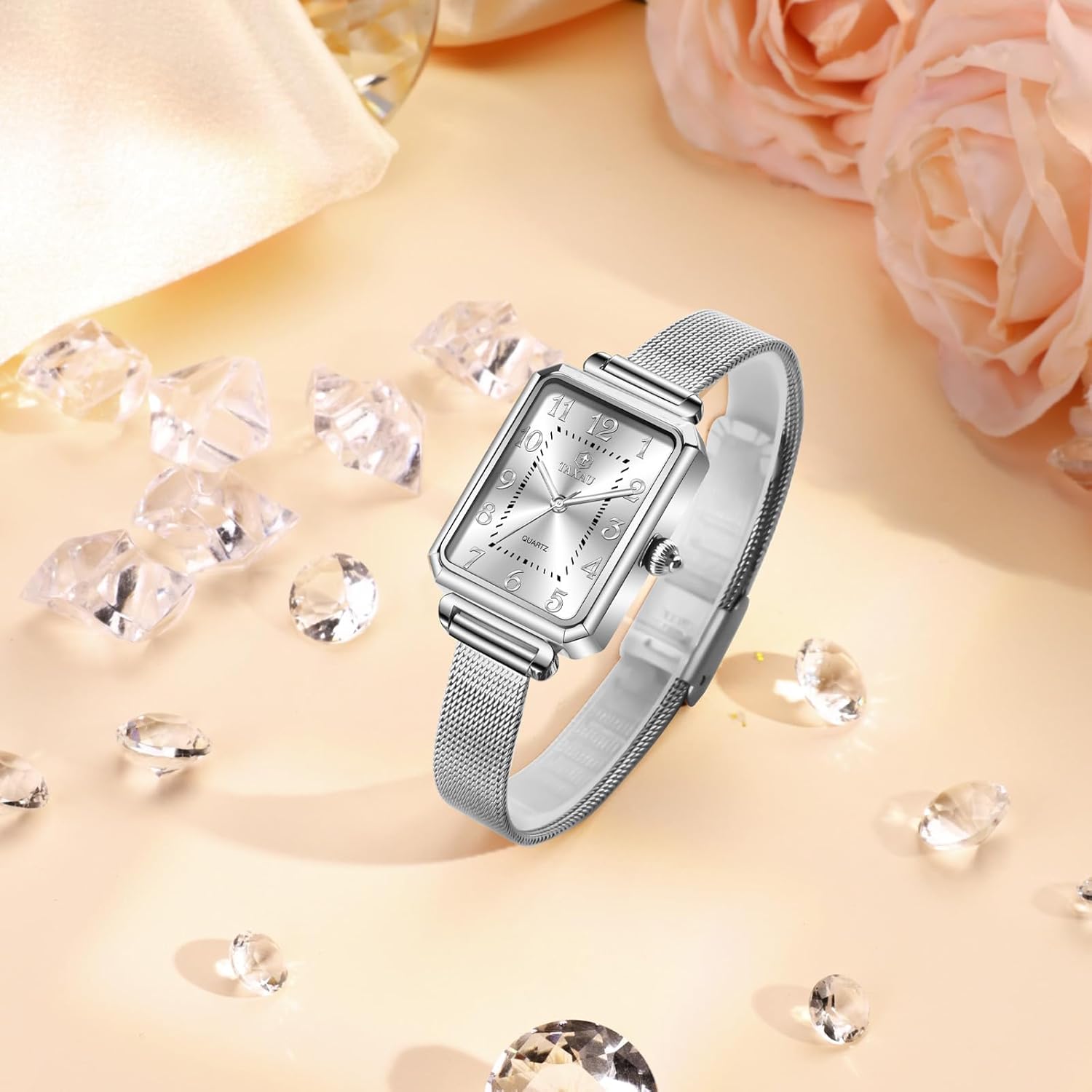 Womens Watch Fashion Dress Mesh Strap Waterproof Watches for Women Elegant Dainty Analog Quartz Easy Read Ladies Watches - Image 4