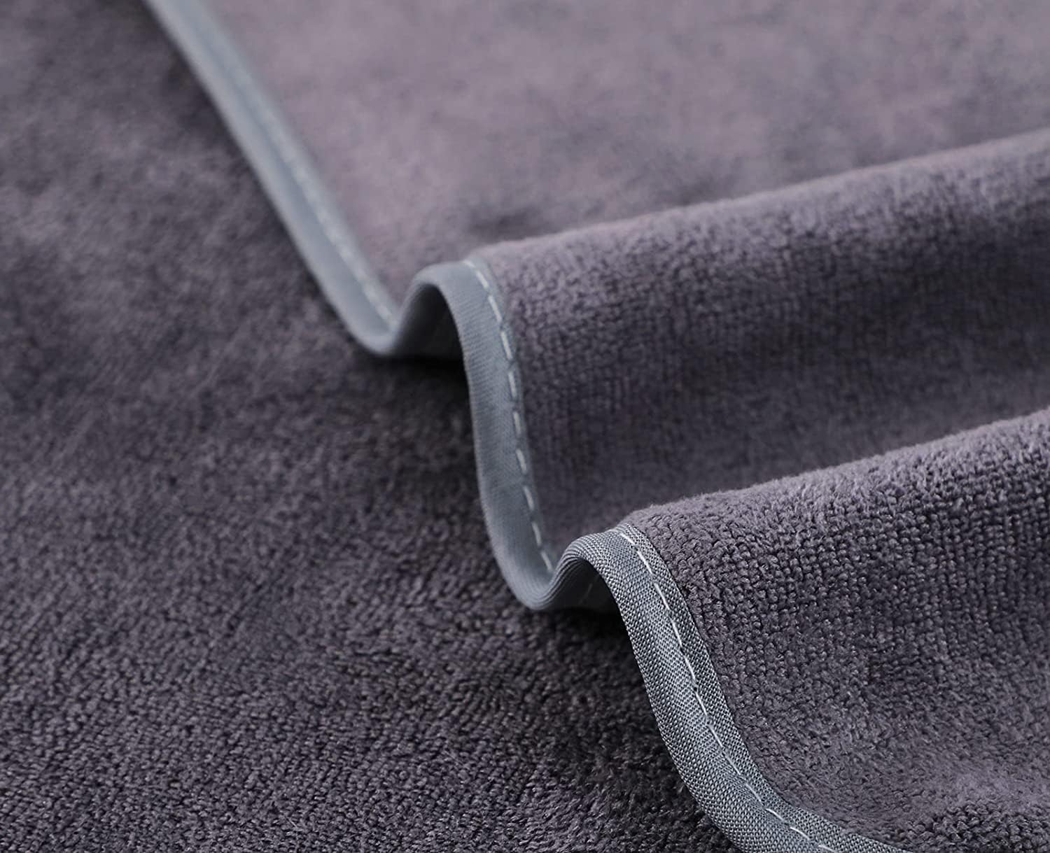 Microfiber Gym Towels Bigger Size Super Soft for Exercise Fitness, Sports, Workout, 380-GSM 15-Inch x 31-Inch Quick-Drying Towels (3 Pack, Grey+Blue+Purple) - Image 4