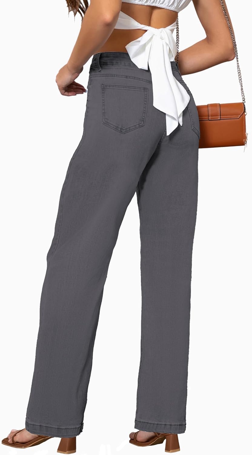 Womens Jeans High Waisted Straight Leg Loose Stretchy Lightweight Tummy Control Trendy Jeans for Women 2025 - Image 4