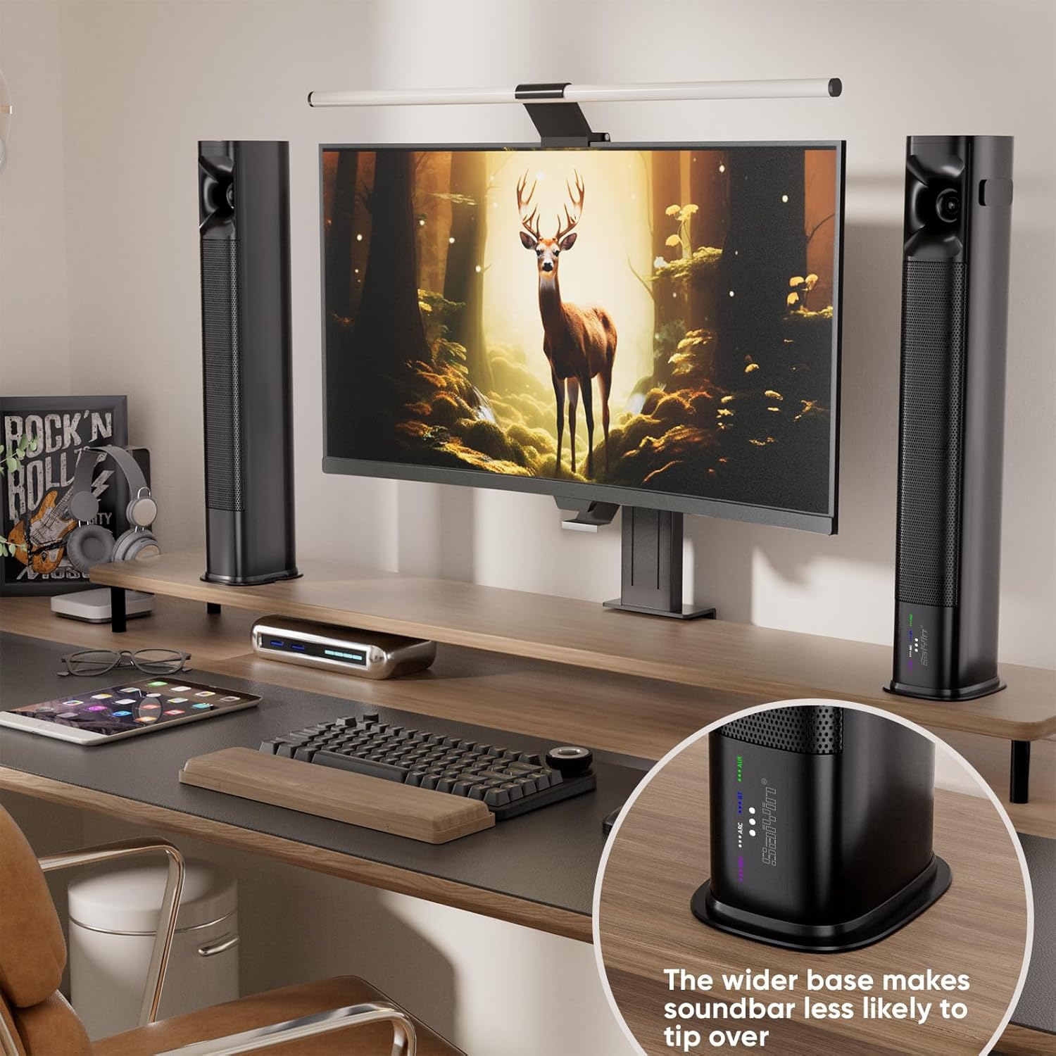 Saiyin Sound Bar for Smart TV, 31 Inches, 2-in-1 Detachable Soundbar for TV, Peak Power 90W Bluetooth TV Sound Bar for Surround Sound System,TV ARC/Optical/AUX/Wall Mount - Image 6