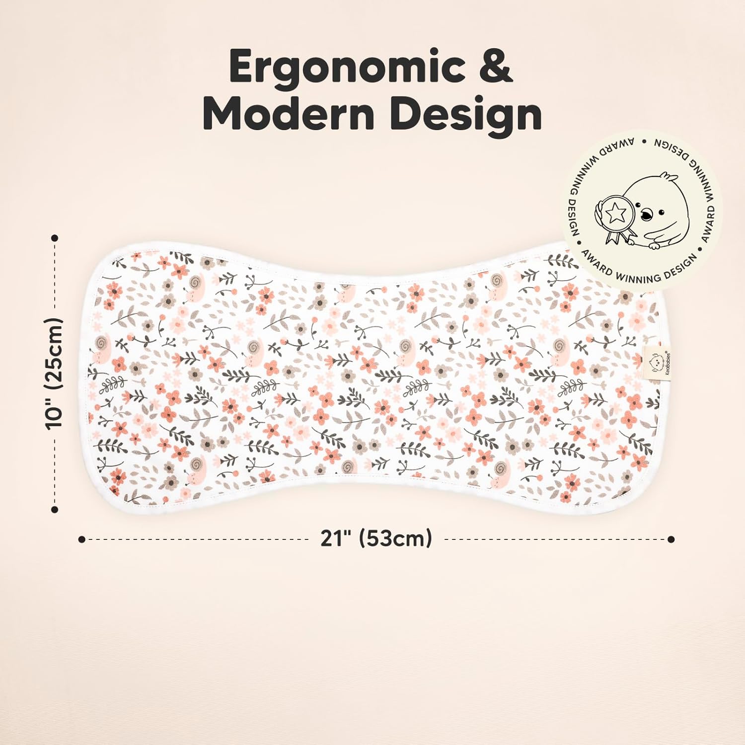 Organic Burp Cloths for Baby Boys and Girls - 5-Pack Super Absorbent Burping Cloth, Burp Clothes, Soft & Plush, Newborn Milk Spit Up Rags, Burpy Cloth Bib for Unisex, Burping Rags (Sweet Charm) - Image 3