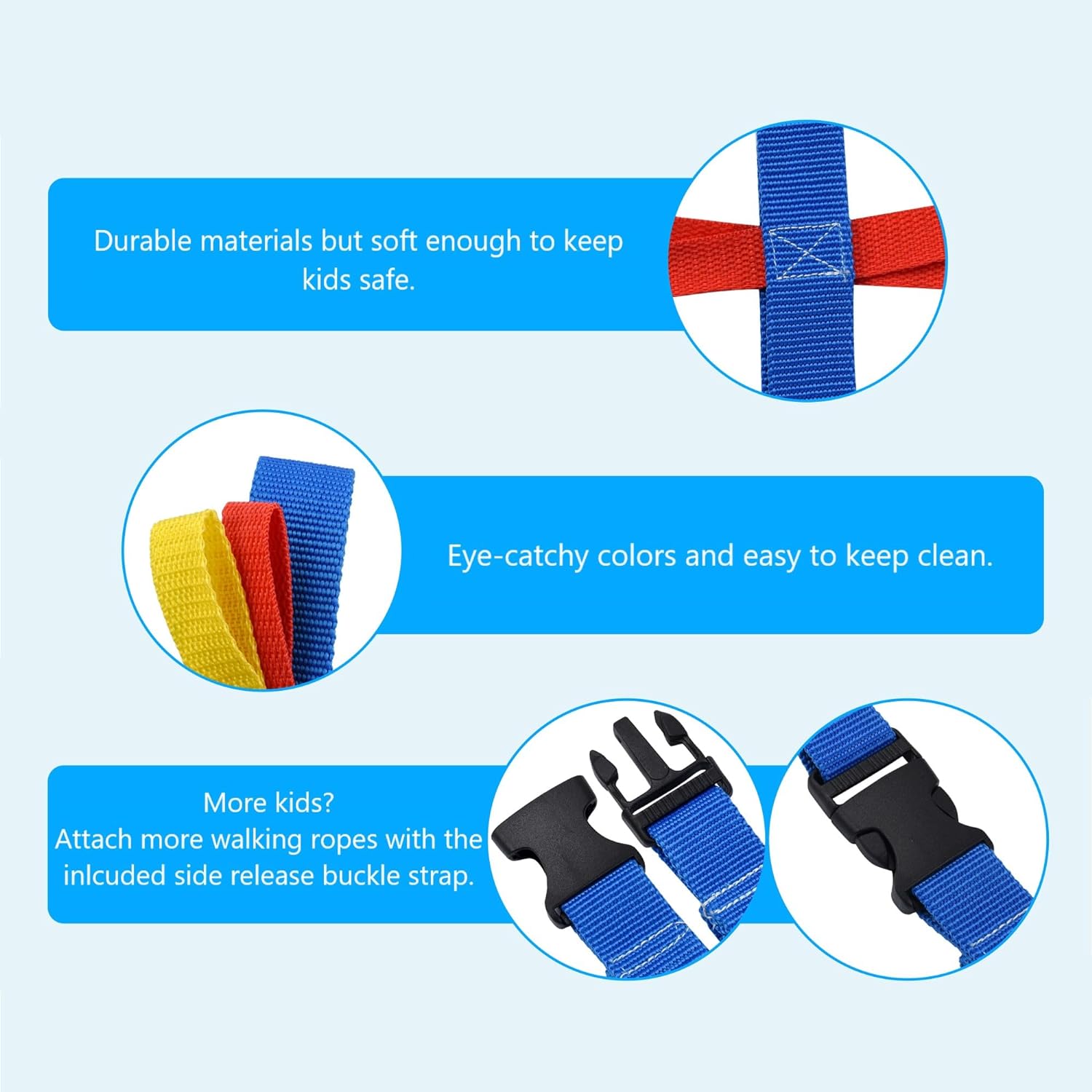 Upgraded Preschool Walking Rope with 12 Handles – Premium Safety Line for Toddlers & Kids – Adjustable, Extendable Design with Safe Wristbands for Childcare, Classroom, Daycare & Field Trips - Image 6