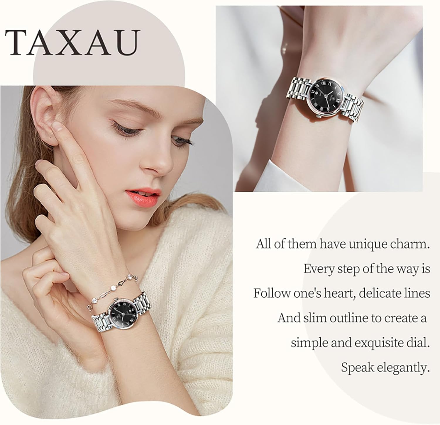 Womens Watch Casual Fashion Silver Waterproof Watches for Women Easy Read Analog Quartz Stainless Steel Ladies Watches with Date - Image 8