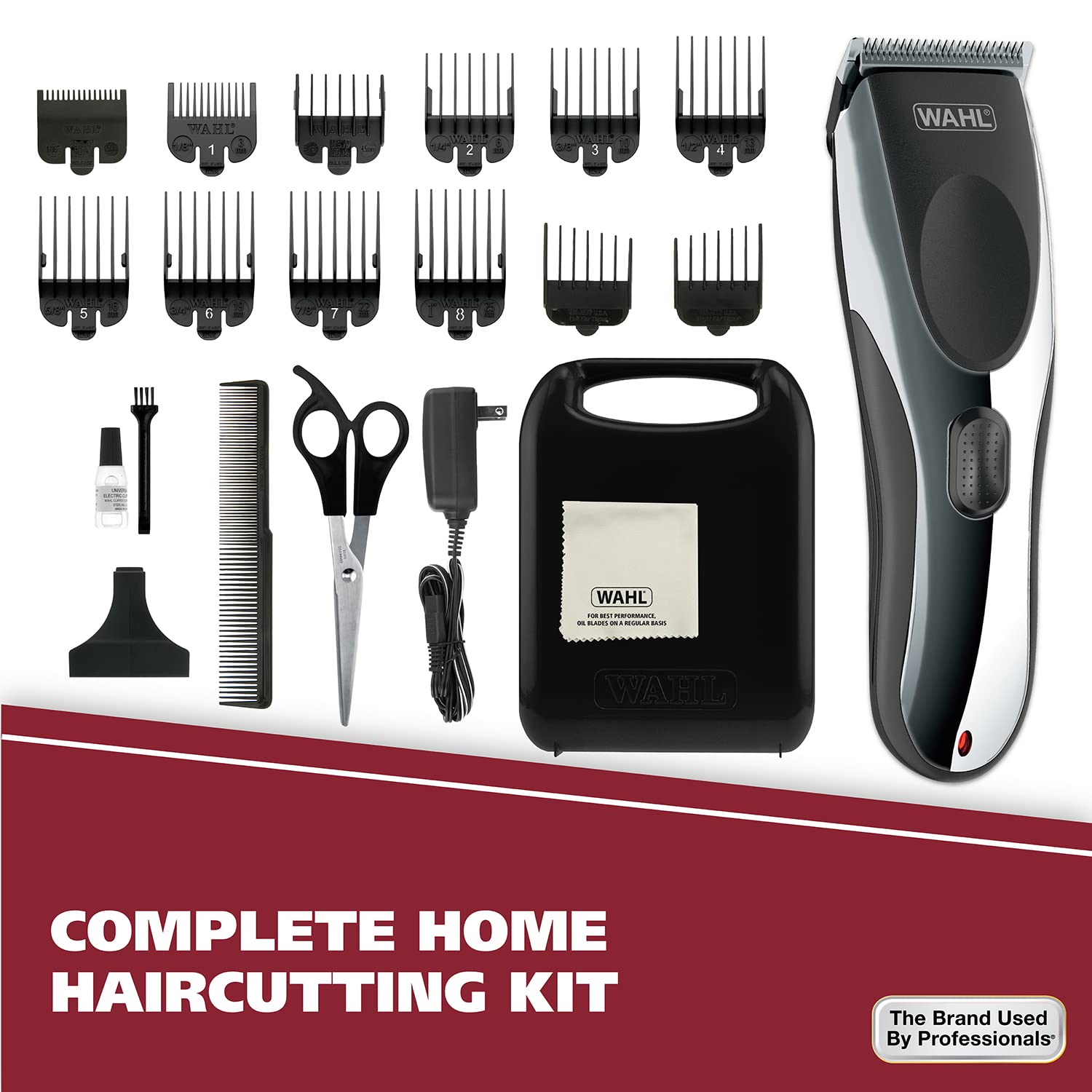 Wahl Clipper Rechargeable Cord/Cordless Haircutting & Trimming Kit for Heads, Longer Beards, & All Body Grooming - Model 79434 - Image 8