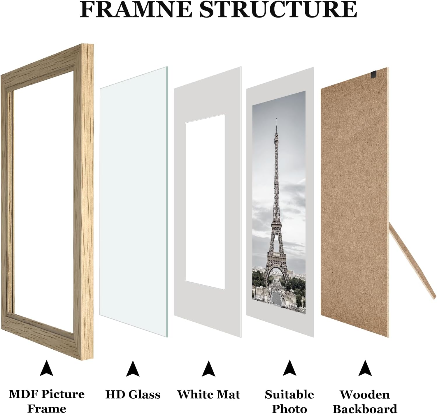 Picture Frames Set of 10, Picture Frames Collage Wall Decor with 8x10 5x7 4x6 Frames in 3 Different Finishes - Image 3