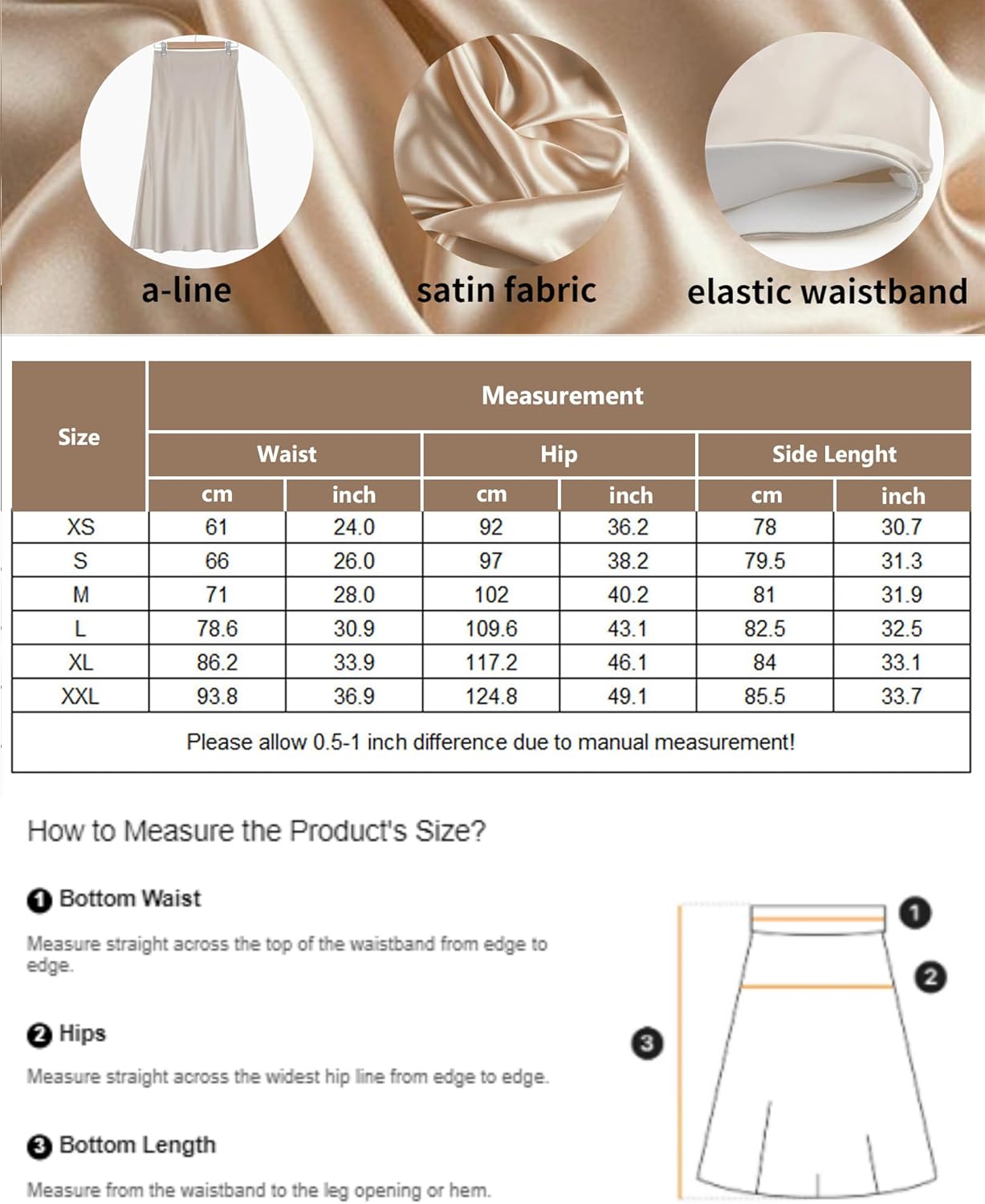 Zeagoo Skirts for Women Jacquard High Waist Skirt Black Elegant Midi Skirt Satin - Image 6