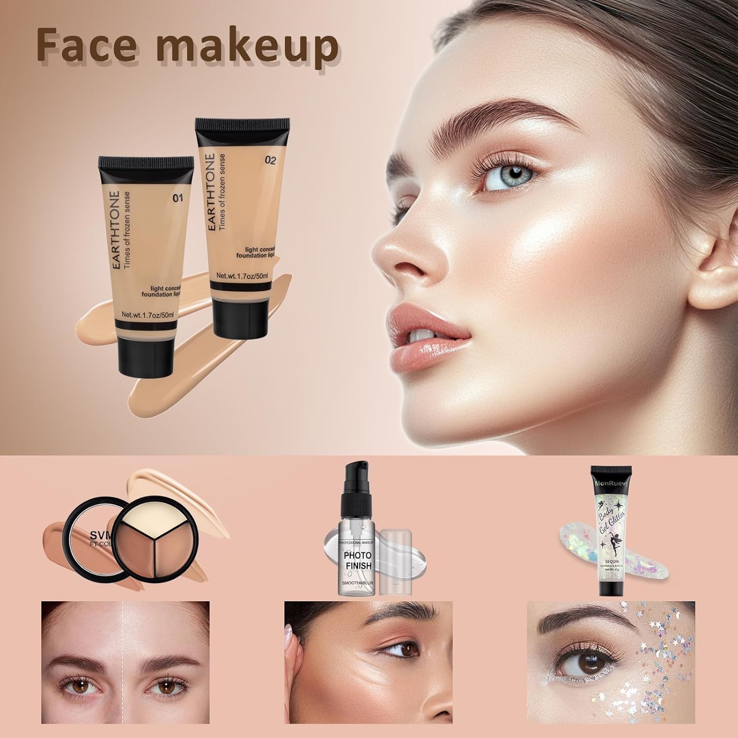 Makeup Kits for Teens Makeup Kit for Women Teenager Full Kit Makeup Set Gift for Teen Girls Eyeshadow Palette Foundation Concealer Makeup Set for Girls - Image 7