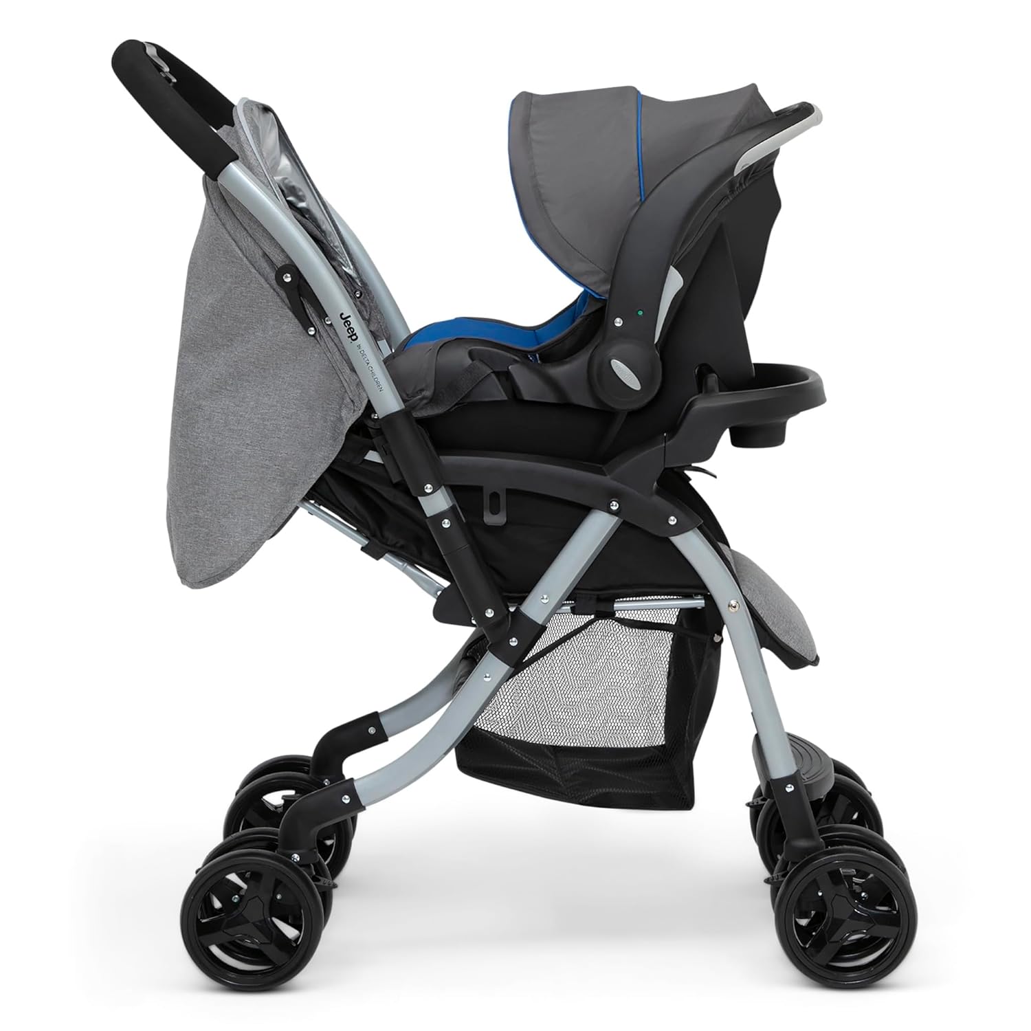 Jeep Unlimited Reversible Handle Stroller, Grey Tweed - Image 11