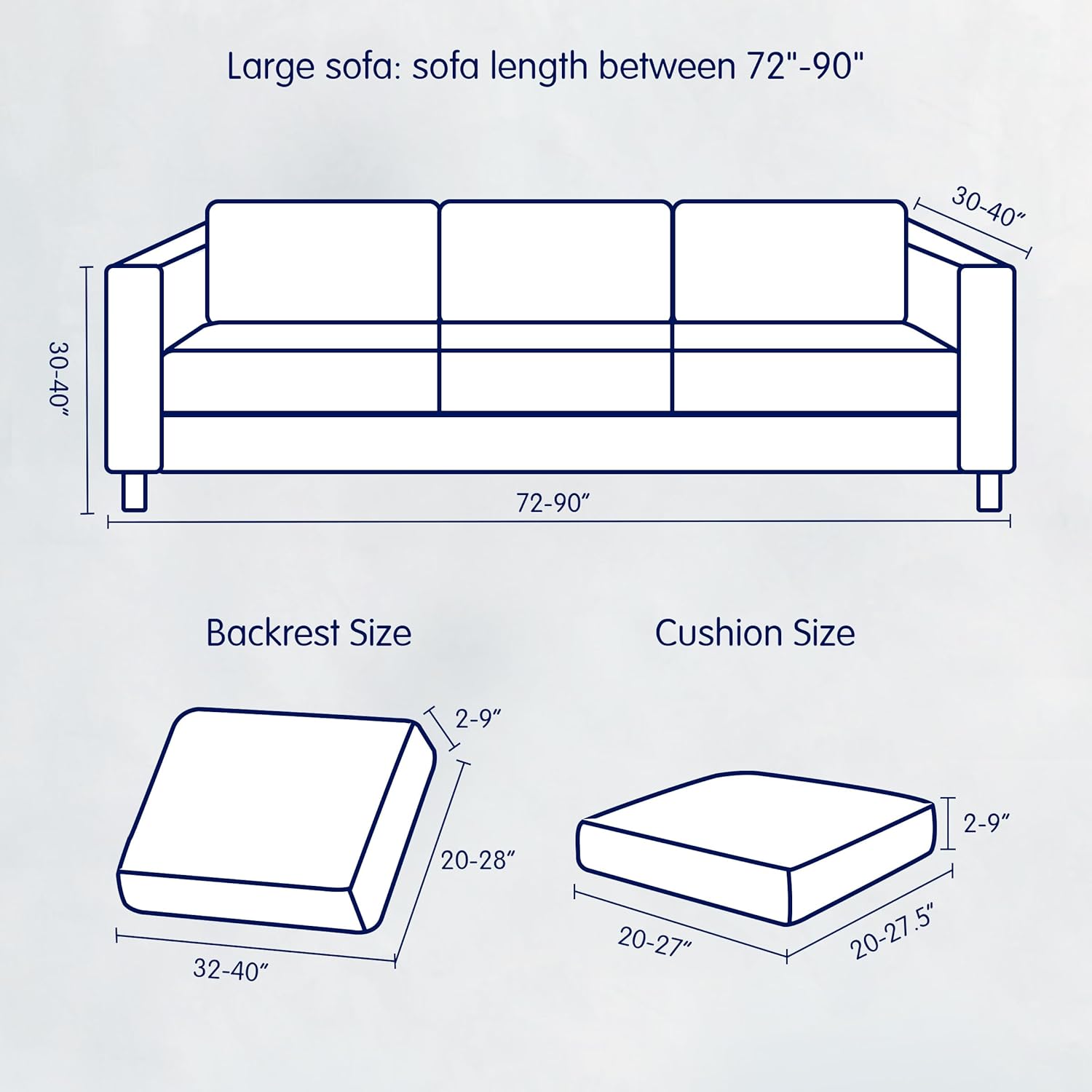 subrtex Slipcover Sets for Sofa, 7 Pieces Stretch Furniture Cover, Wear Resistant, Washable, Checkered Pattern, Ivory (Large) - Image 3