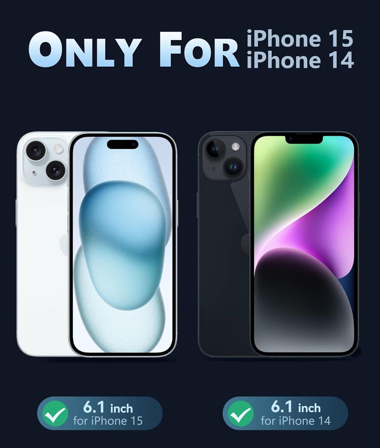 FNTCASE for iPhone 15 Case: for iPhone 14 Case | Support Magnetic Charging Military Grade Drop Protection Anti Yellowing | Rugged Sturdy Shockproof Protective Cell Phone Cover - 6.1 inch (Clear) - Image 3