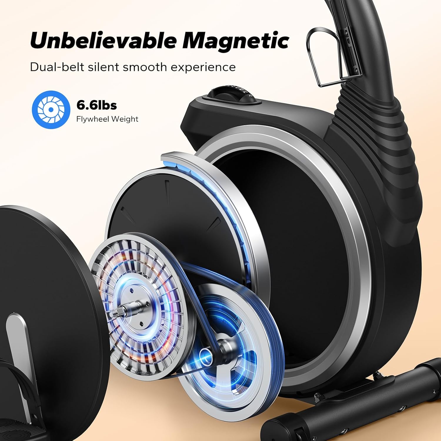 MERACH Recumbent Exercise Bike, High-end Recumbent Bike for Home, Light Commercial Recumbent Bikes for Seniors Adults, Magnetic Recumbent Stationary Bike with Smart Bluetooth and Exclusive App, LCD, Heart Rate Handle - Image 6