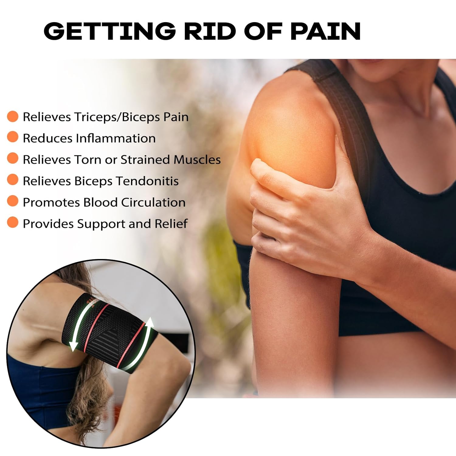 Bicep Compression Sleeve for Men & Women(1Pair) Bicep Tendonitis Brace Triceps Pain Upper Arm Support Bands for Pain Relief, Muscle Strains And Inflammation (Small) - Image 3