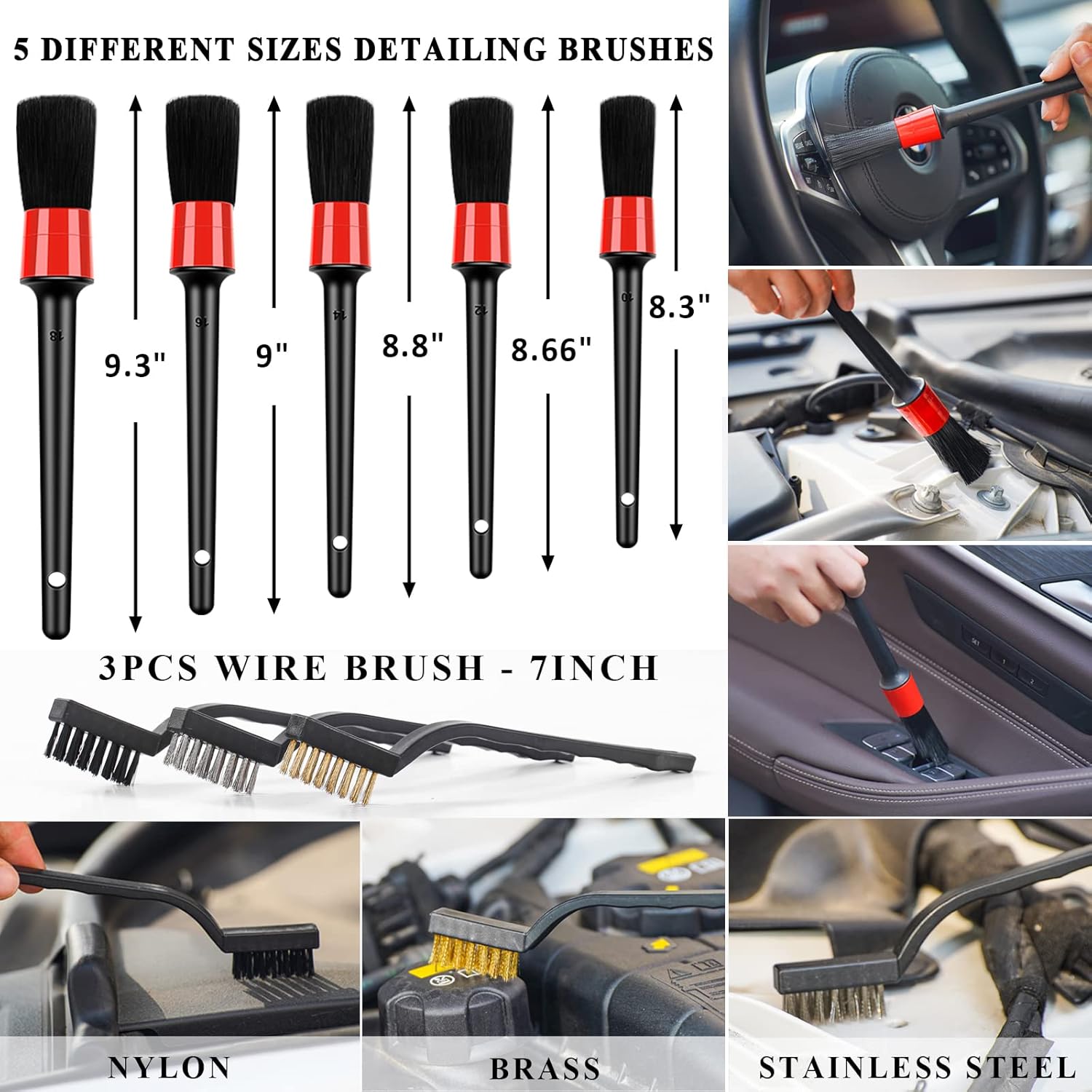 AUTODECO 35Pcs Car Wash Detailing Kit Cleaning Kits with Foam Gun Sprayer Collapsible Bucket Brush Large Wash Mitt Towels Complete Interior Exterior Car Washing Supply Set Blue - Image 6