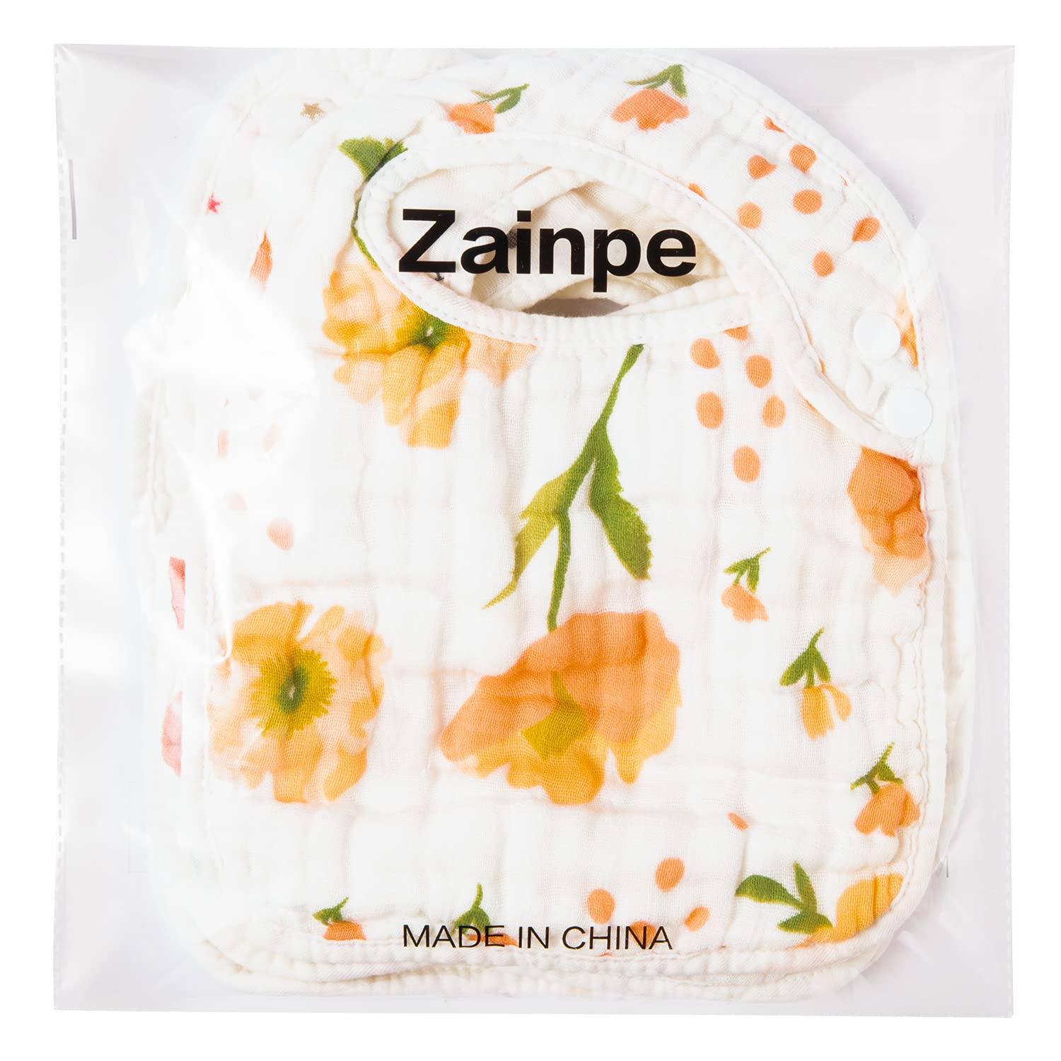 Zainpe 6Pcs Snap Muslin Cotton Bibs for Baby, Flamingo Star Flower Machine Washable Adjustable Burp Cloths with 6 Absorbent Soft Layers for Infant Newborn Toddler Drooling Feeding and Teething - Image 9