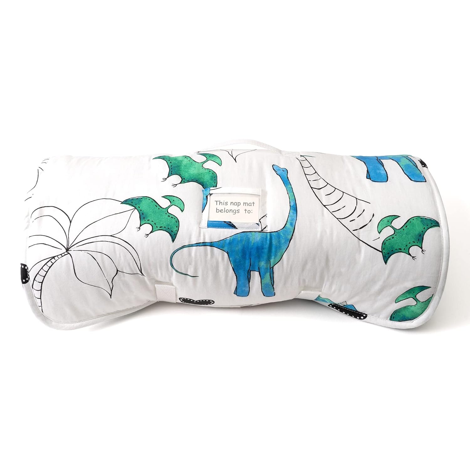 JumpOff Jo - Toddler Nap Mat - Sleeping Bag for Kids with Removable Pillow and Ultra Soft Blanket for Preschool, Daycare, and Sleepovers - Blue Dino - Image 4