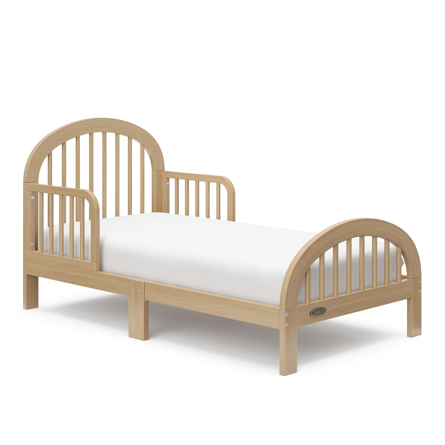Graco Olivia Toddler Bed (Driftwood) - GREENGUARD Gold Certified, Includes Toddler Safety Guardrails, Fits Standard Crib & Toddler Mattress, Stylish Arched Design - Image 2