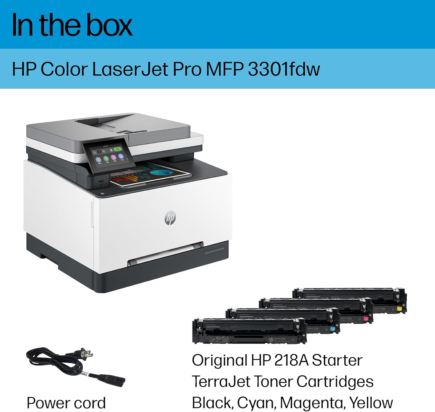 HP Color Laserjet Pro MFP 3301fdw Wireless All-in-One Color Laser Printer, Office Printer, Scanner, Copier, Fax, ADF, Duplex, Best-for-Office (499Q5F) - Image 7