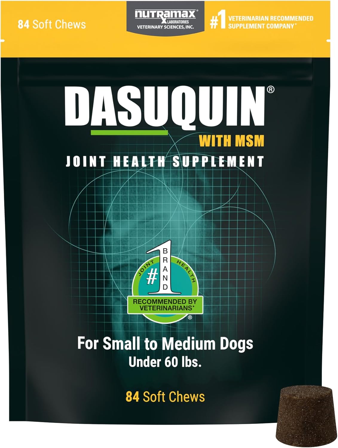 Nutramax Laboratories Dasuquin with MSM Joint Health Supplement for Small to Medium Dogs - With Glucosamine, MSM, Chondroitin, ASU, Boswellia Serrata Extract, and Green Tea Extract, 84 Soft Chews - Image 2