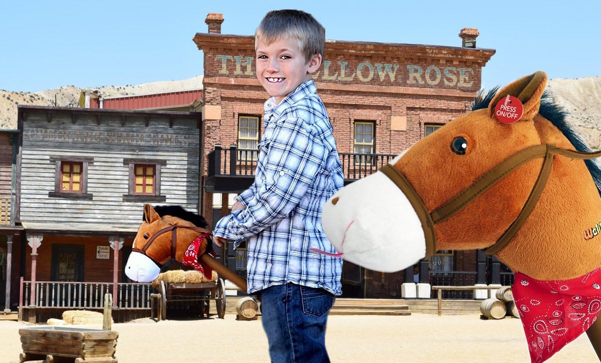 WALIKI Stick Horse Toy for Boys and Girls | Fun Cowboy & Cowgirl Pretend Play | Cool Toys for Kids Ages 3 4 5 6 | Birthday Gift for Active Toddlers (Brown) - Image 8