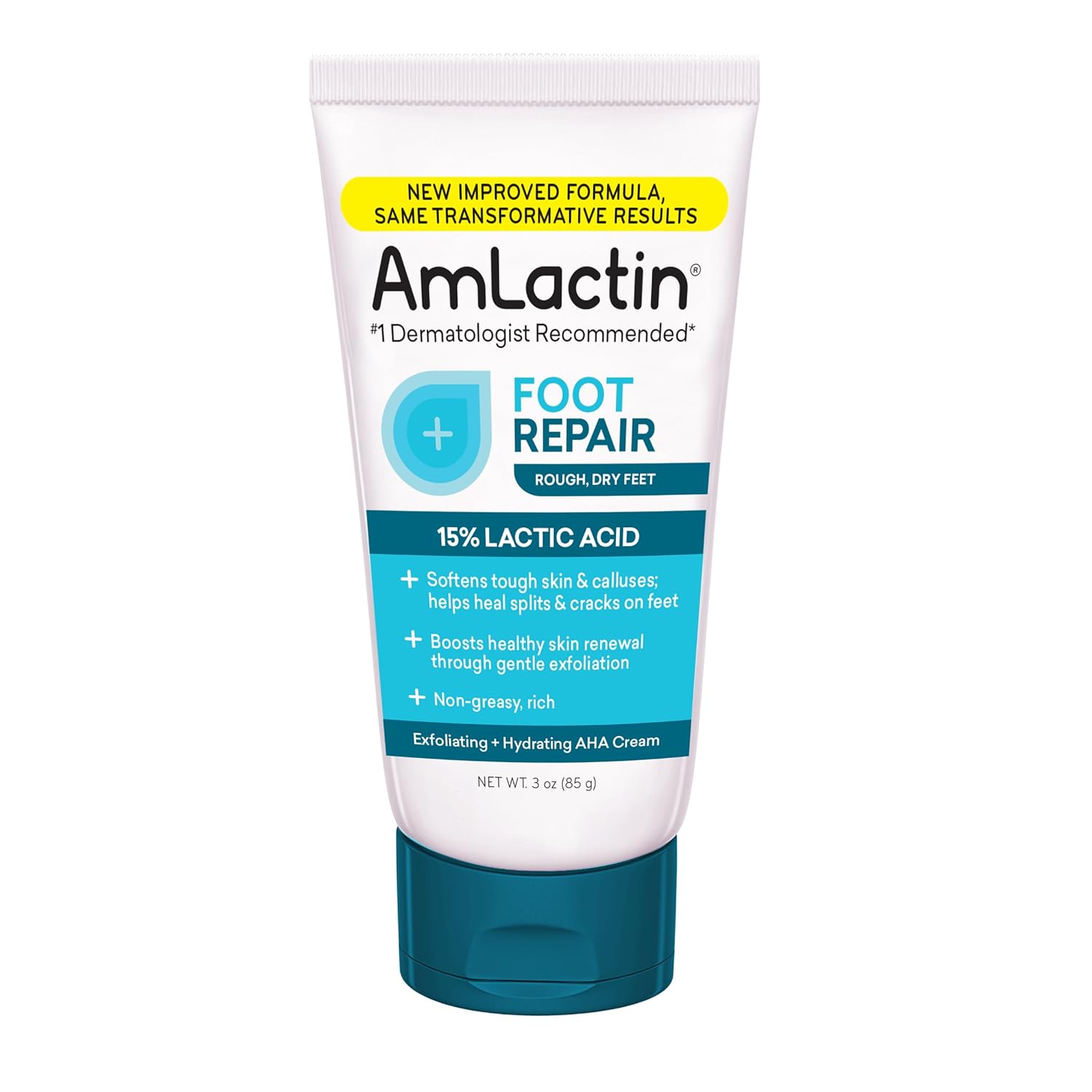 AmLactin Foot Repair Cream - 3 oz Cream for Dry Cracked Heels with 15% Lactic Acid - Exfoliator and Moisturizer for Dry Skin (Packaging May Vary) - Image 2