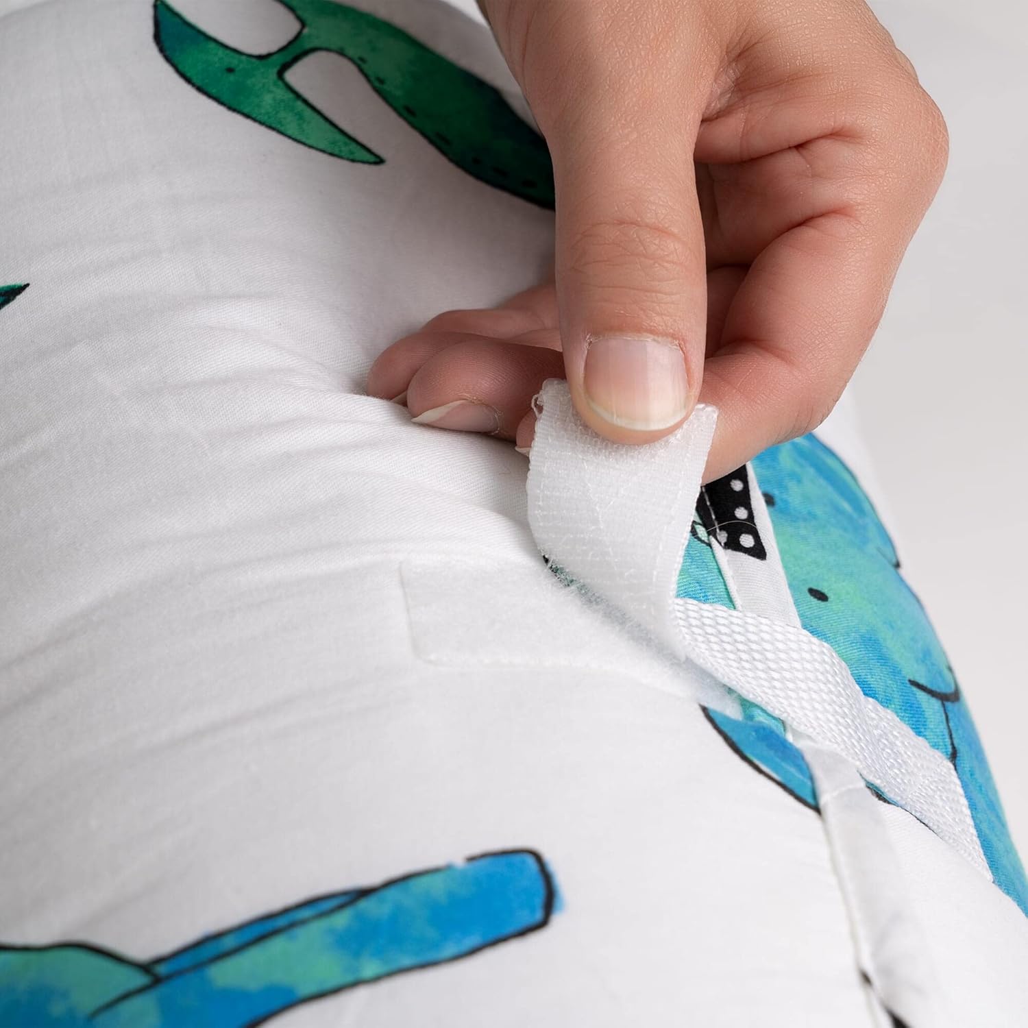 JumpOff Jo - Toddler Nap Mat - Sleeping Bag for Kids with Removable Pillow and Ultra Soft Blanket for Preschool, Daycare, and Sleepovers - Blue Dino - Image 5