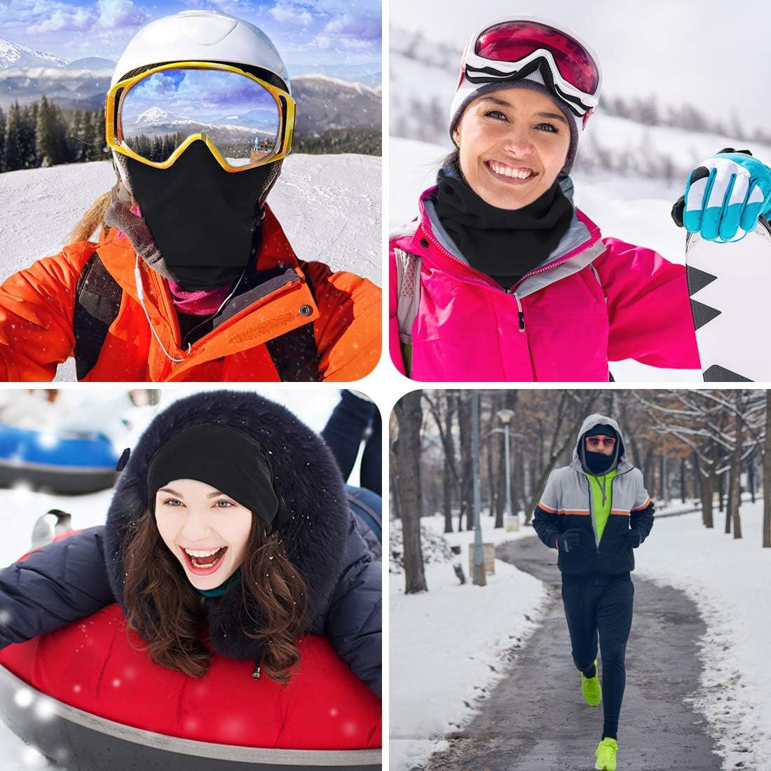 KGC 2 Pack Winter Neck Warmer Gaiter Fleece Windproof Face Mask Cover Cold Weather Scarf for Men & Women - Image 7