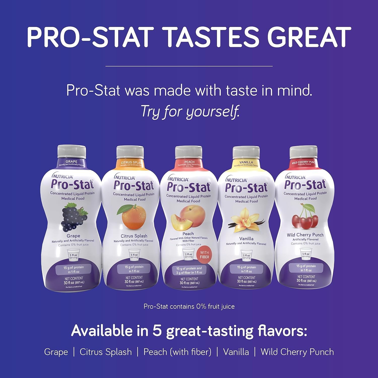 Pro-Stat Concentrated Liquid Protein Medical Food - Grape Flavor, 30 Fl Oz Bottle - Image 8