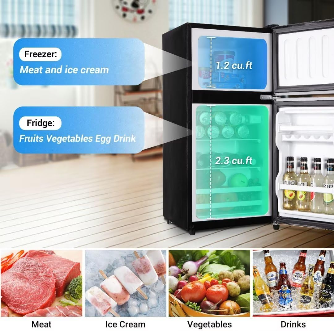 FLS-80-BLACK Refrigerator, Black - Image 5