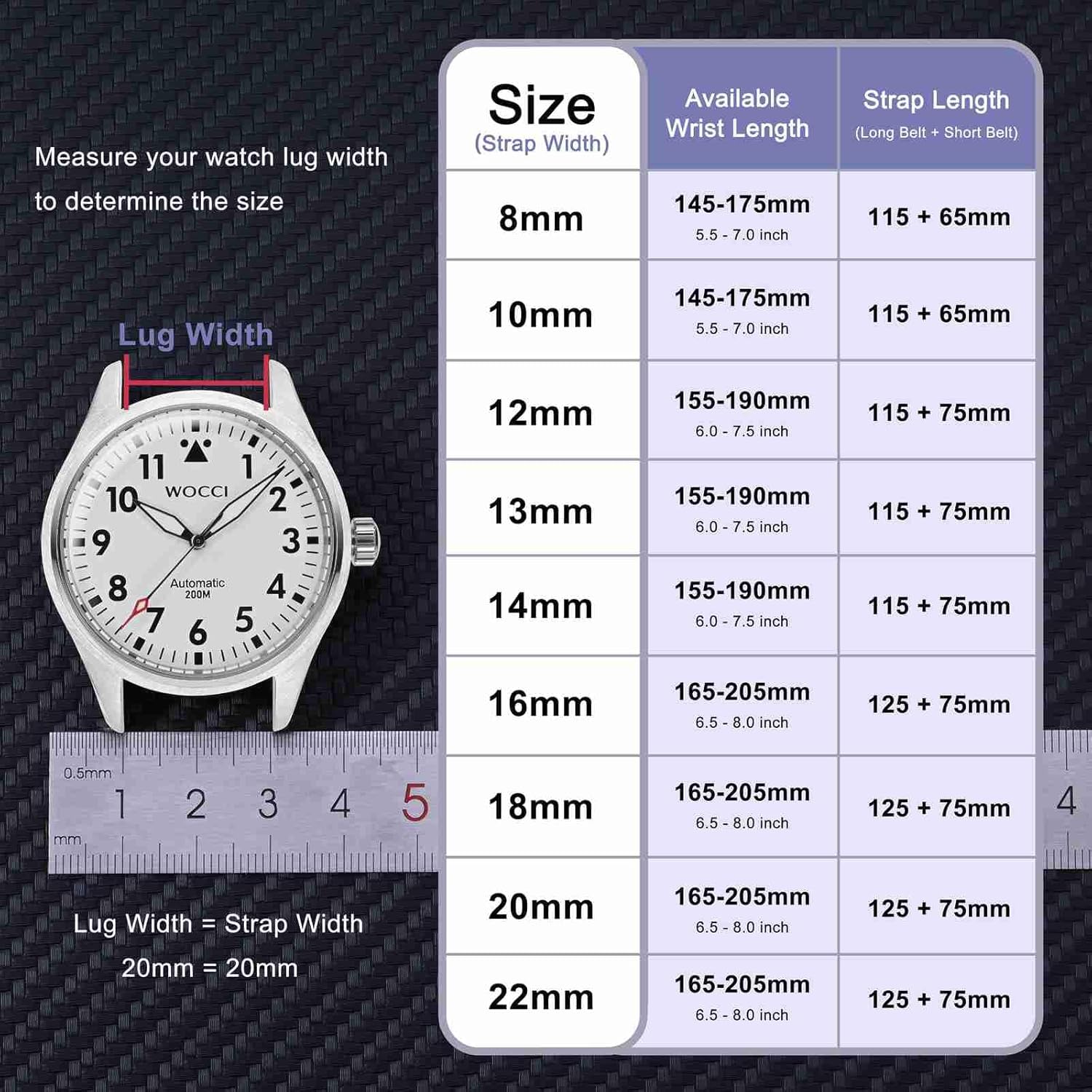 WOCCI 12mm Lug Width, Elegant Watch Band, Genuine Leather Replacement Strap with Rose Gold Buckle (Gray) - Image 5