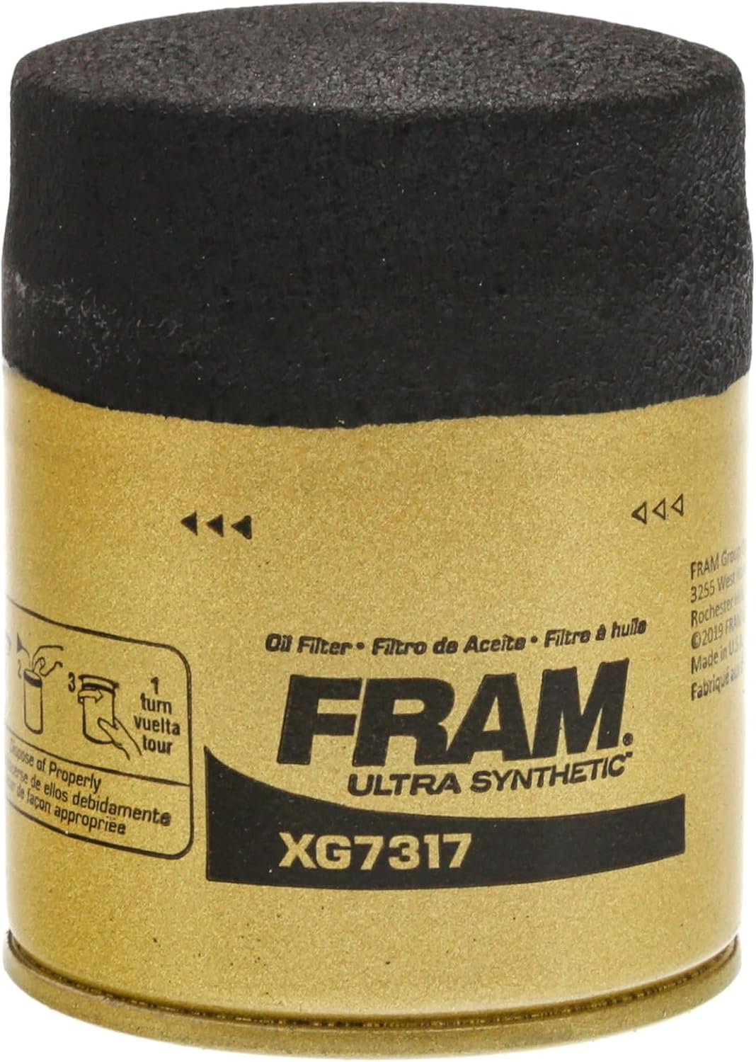 FRAM Ultra Synthetic Automotive Replacement Oil Filter, Designed for Synthetic Oil Changes Lasting up to 20k Miles, XG7317 with SureGrip (Pack of 1) - Image 3