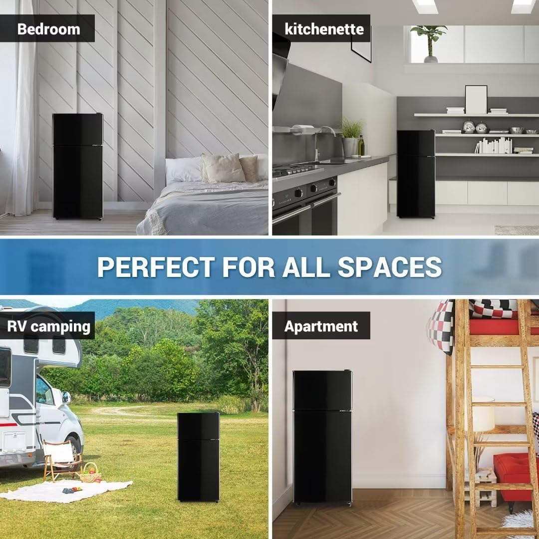 FLS-80-BLACK Refrigerator, Black - Image 4