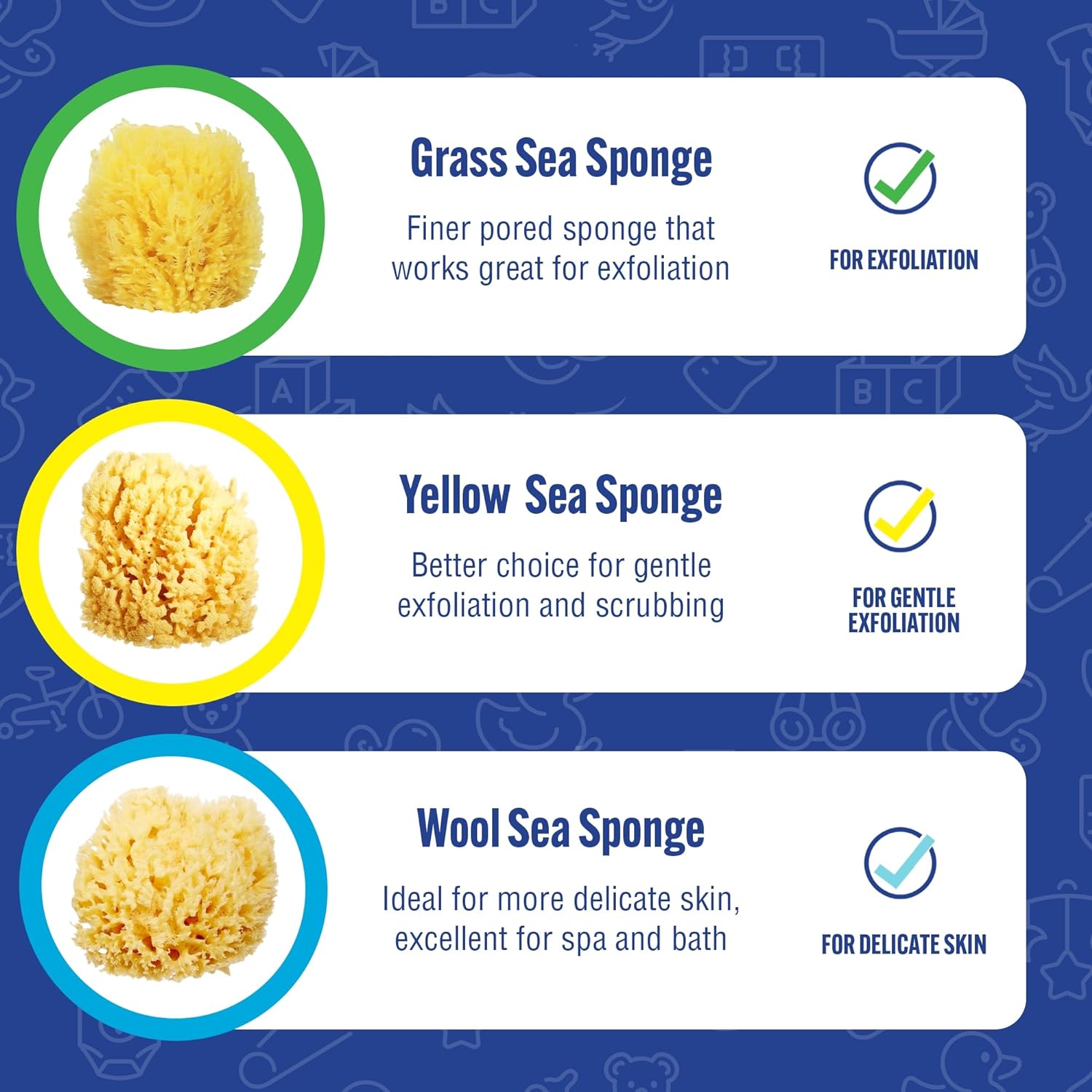 Baby Buddy Natural Wool Sea Sponge, Newborn Bath Time Essential, Ultra Soft for Delicate Skin, Hypoallergenic and Biodegradable, 2 Pack - Image 6