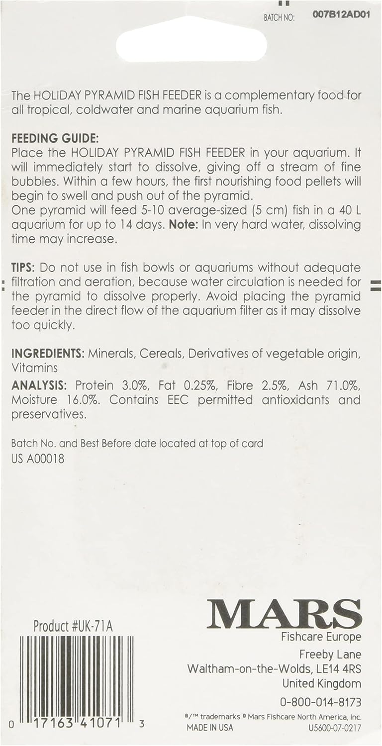 API VACATION PYRAMID FISH FEEDER 14-Day 1.2-Ounce Automatic Fish Feeder, Whites & Tans - Image 3