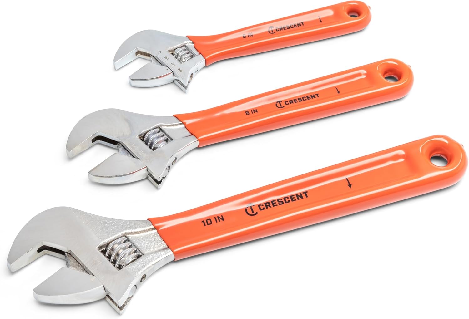 Crescent 3 Piece Adjustable Cushion Grip Wrench Set 6", 8" & 10" - AC26810CV - Image 2
