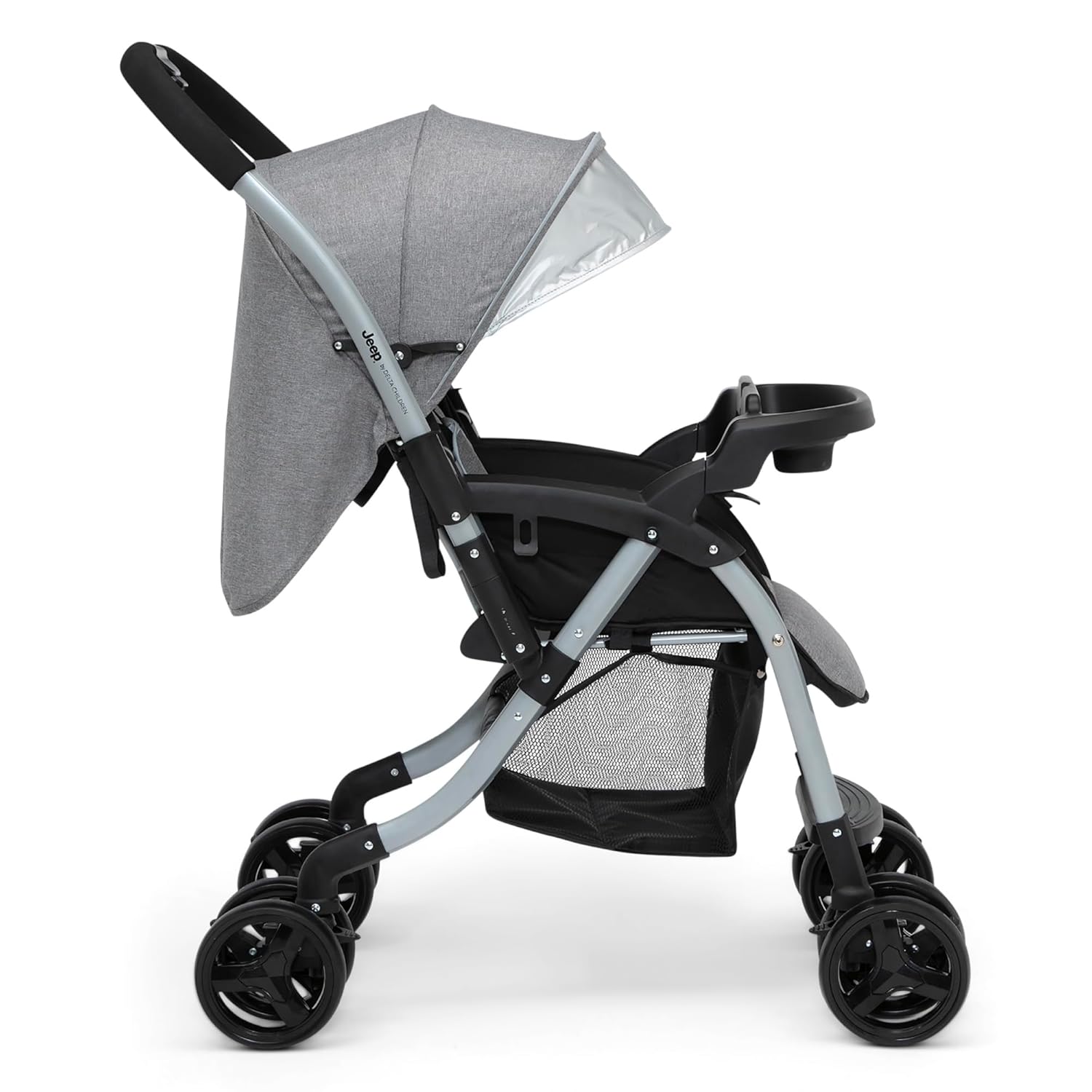 Jeep Unlimited Reversible Handle Stroller, Grey Tweed - Image 8