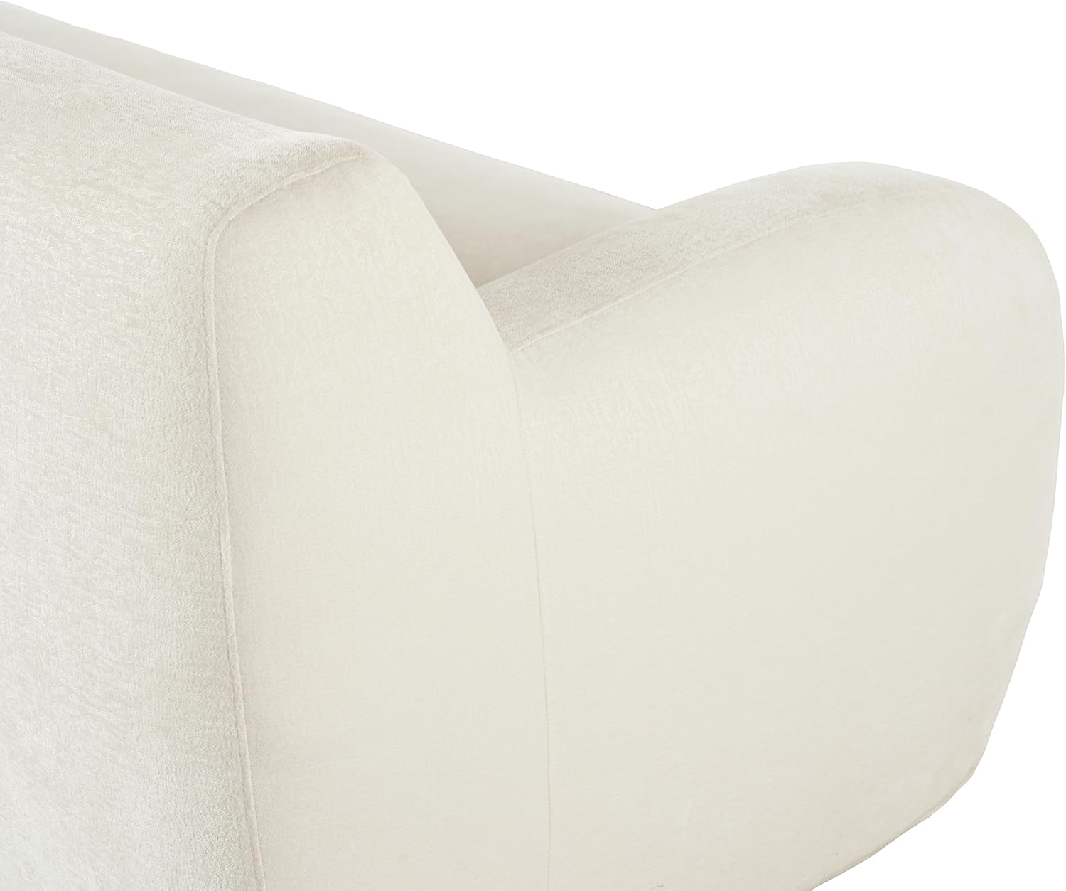 81.5'' Minimalist Curved Upholstered Sofa, Modern 3-Seat Modular Casual Sofa, Polyester Upholstered Couch for Living Room, Bedroom and Apartments (Beige-188J) - Image 9