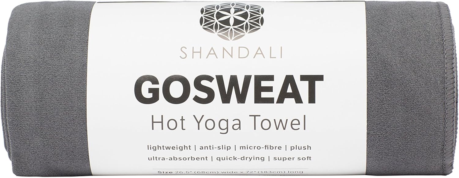 Shandali GoSweat Non-Slip Hot Yoga Towel with Super-Absorbent Soft Suede Microfiber in Many Colors, for Bikram Pilates and Yoga Mats. - Image 2