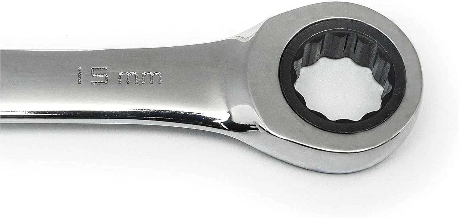 GEARWRENCH 30 Piece 12 Point Ratcheting Combination SAE/Metric (1/4-1 in., 8-24 mm) Wrench Set with Wrench Racks - 86702 - Image 5