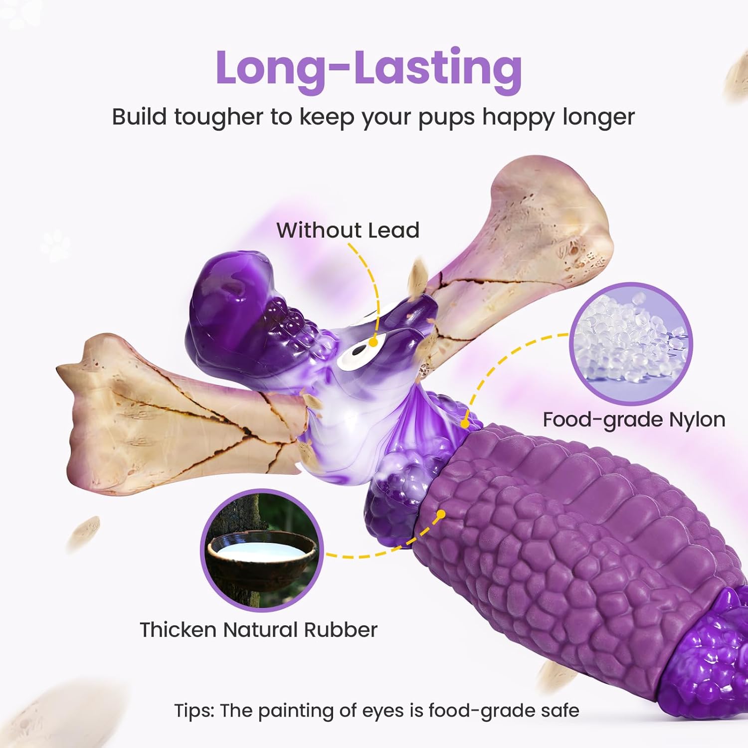 HGB Tough Dog Chew Toys for Aggressive Chewers, Squeaky Indestructible Dog Toy to Keep Them Busy & Reduce Boredom for Medium, Large Breed - Image 5