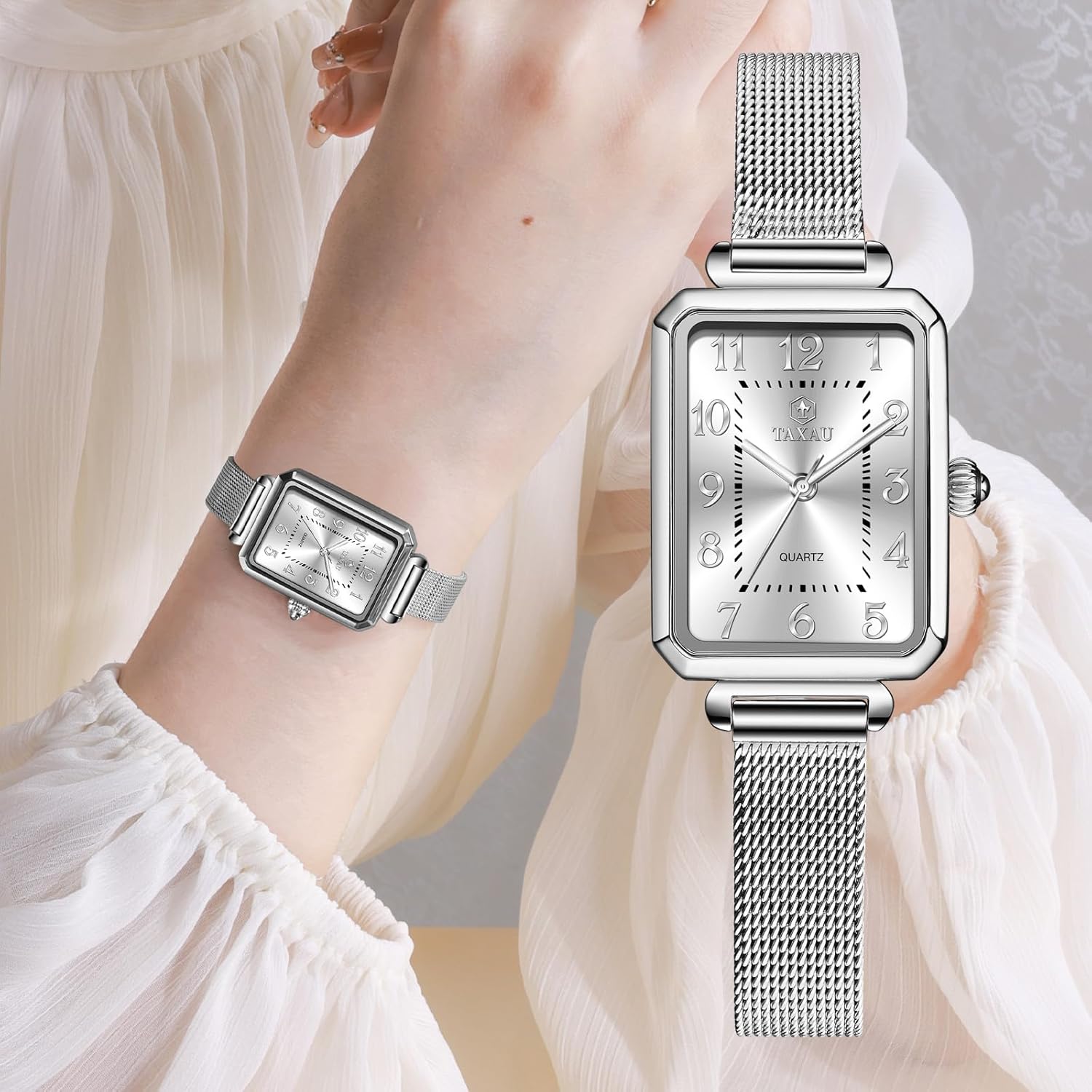 Womens Watch Fashion Dress Mesh Strap Waterproof Watches for Women Elegant Dainty Analog Quartz Easy Read Ladies Watches - Image 8