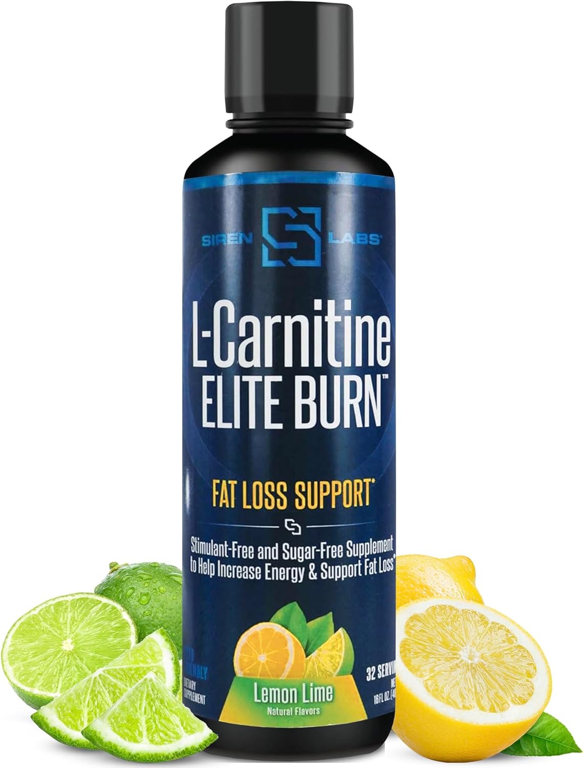 Siren Labs L-Carnitine Elite Burn Liquid Keto Fat Burner and Metabolism Activator - Fat Loss Support Keto Friendly Weight Loss Increase Energy-Stimulant Free - Lemon Lime 3000mg (32 Servings) - Image 2