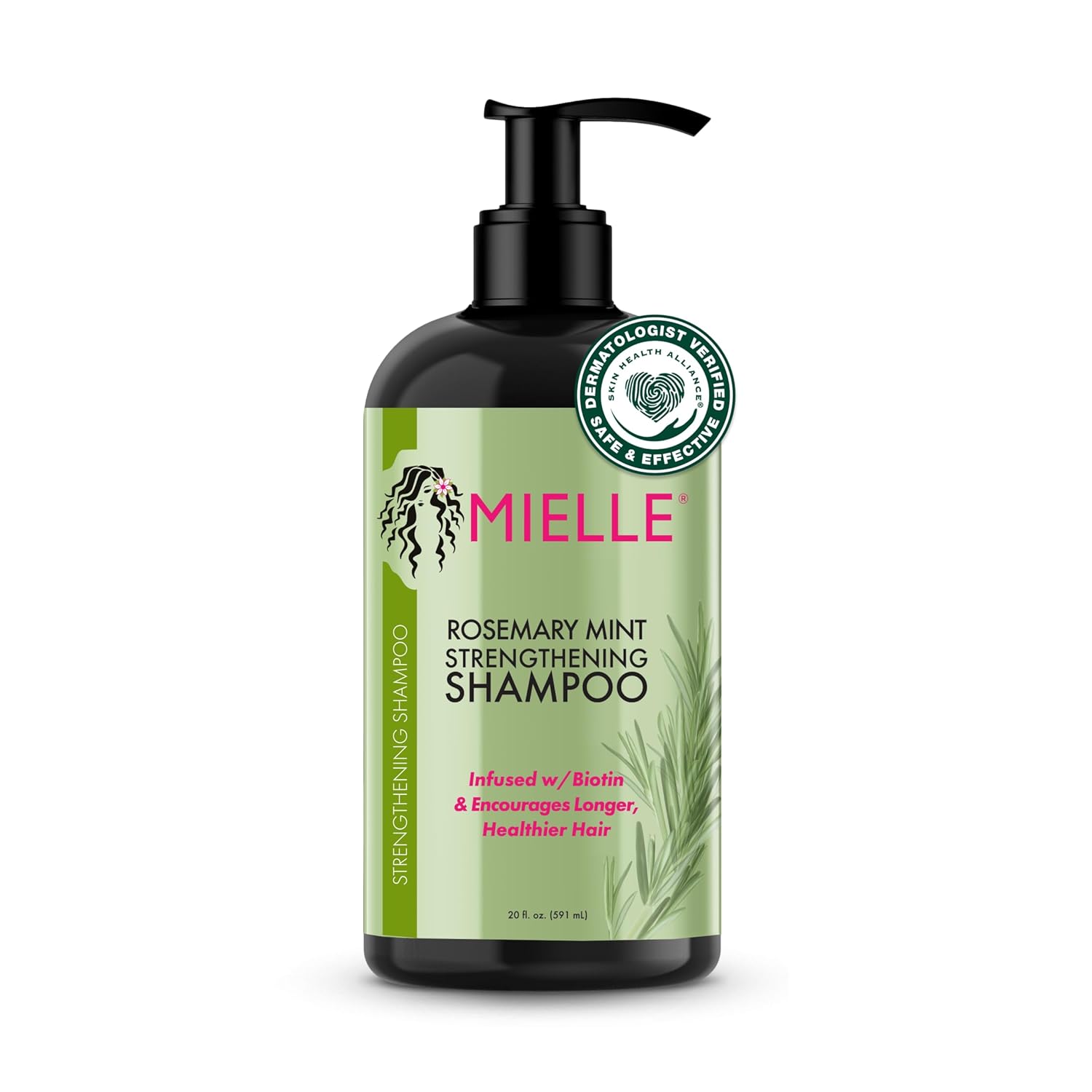 Mielle Organics Rosemary Mint Strengthening Shampoo Infused with Biotin, Cleanses and Helps Strengthen Weak and Brittle Hair, 12 Ounces - Image 2