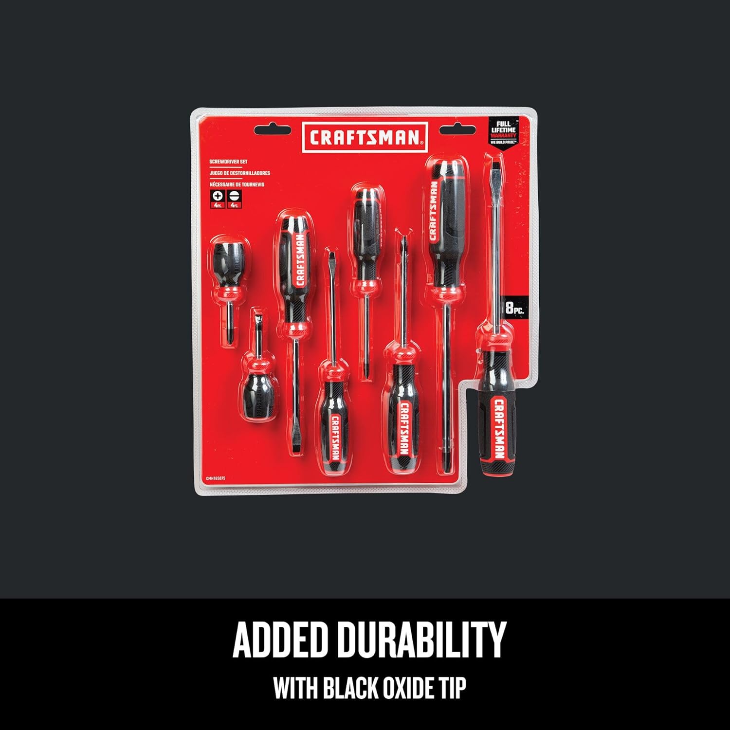 CRAFTSMAN Screwdriver Set, Bi-Material, 8 Piece Set (CMHT65075N) - Image 5