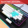 Snpurdiri 60% Wired Gaming Keyboard, RGB Backlit Mini Keyboard, Waterproof Small Ultra-Compact 61 Keys Keyboard for PC/Mac Gamer, Typist, Travel, Easy to Carry on Business Trip(Black-White) - Image 6