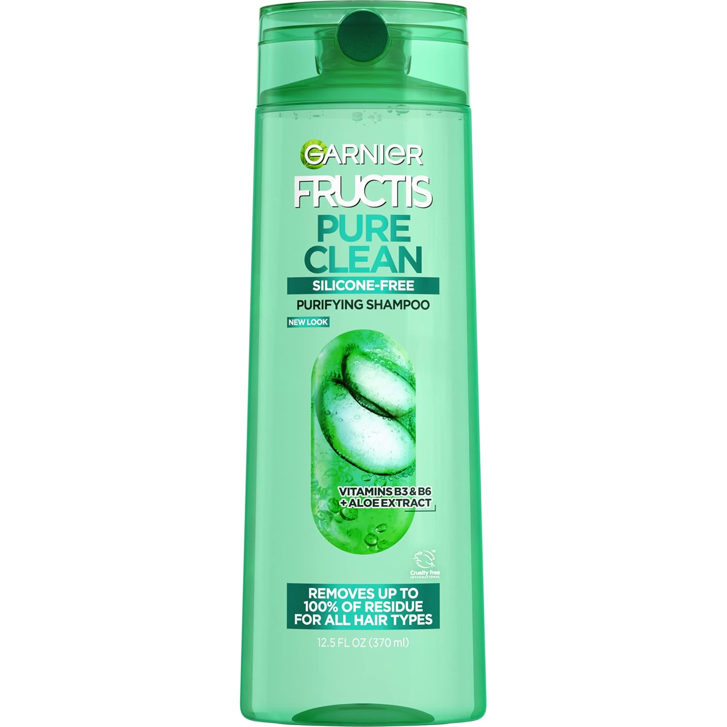 Garnier Fructis Pure Clean Purifying Shampoo, Silicone-Free, 12.5 Fl Oz, 1 Count (Packaging May Vary) - Image 2