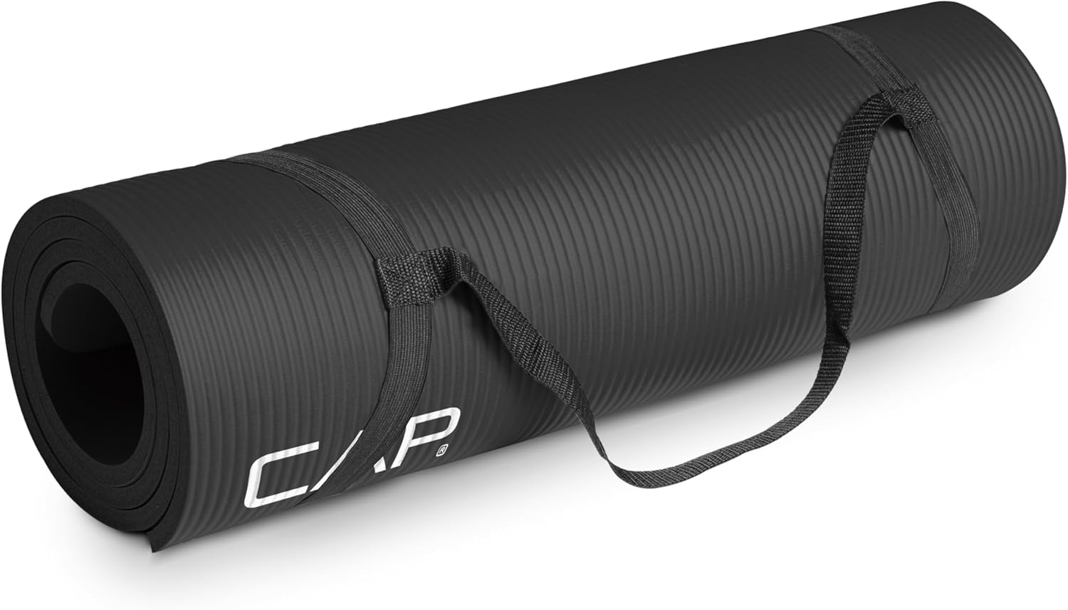 CAP Barbell 1/2-Inch High Density Exercise Yoga Mat with Strap | Multiple Options - Image 2