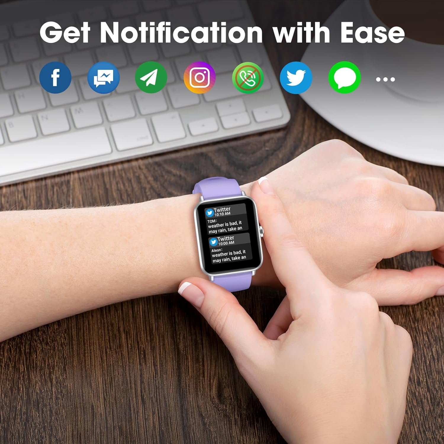 Smart Watch, Fitness Tracker with Heart Rate Monitor, Blood Oxygen, Sleep Tracking, 1.5 Inch Touchscreen Smartwatch for Android iOS Swimming Waterproof Pedometer Step Calories Tracker for Women Men - Image 7