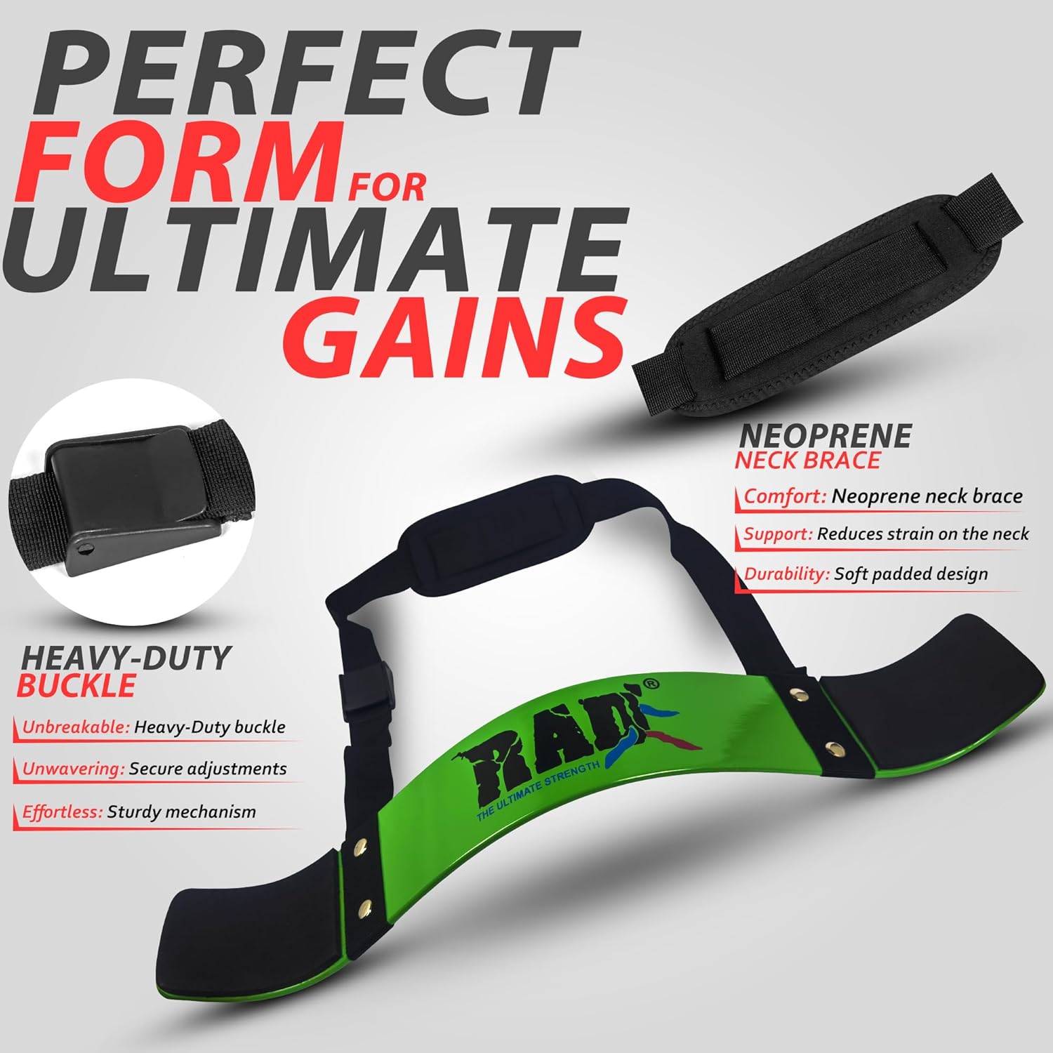 RAD Arm Blaster for Biceps & Triceps - Build Powerful Arms with Bicep Blaster Curl Support Isolator - Bicep Curl Machine - Image 3